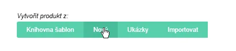 Tlačítka pro vytvoření nového konfigurátoru