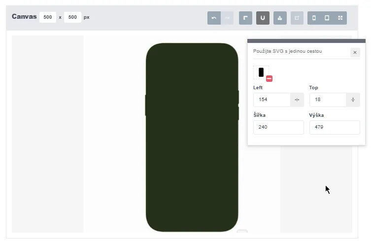 Zarovnání SVG masky na podkladový obrázek